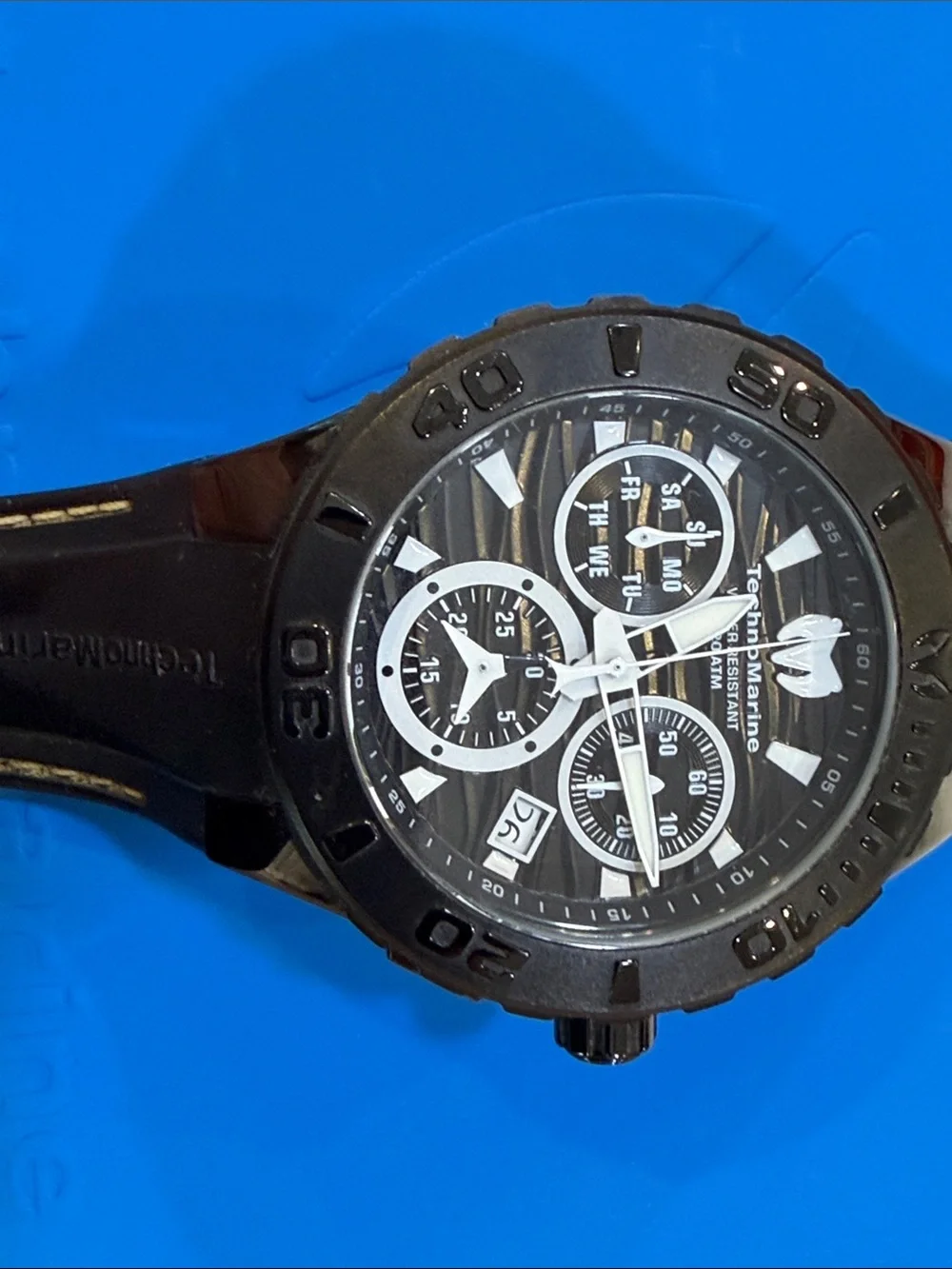Technomarine Black and White Chronograph Sport Watch